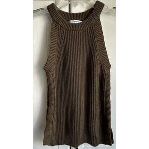 Madewell Sweater Womens Size XXS Valley Olive Green High Neck‎ Tank